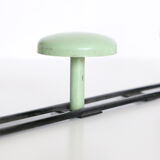 Metal, green and black, vintage wall coat holder