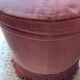 Pouf en velours rose