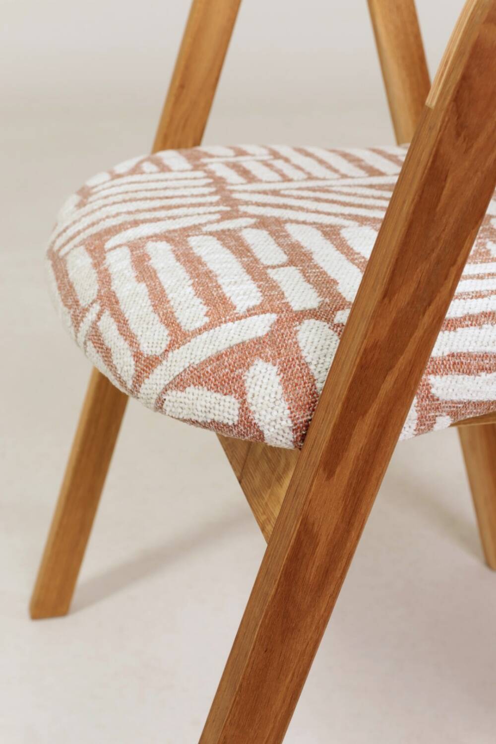 Scandinavian design solid oak dining chairs