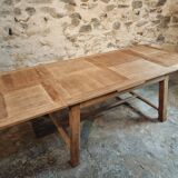 Grande table à manger ancienne en chêne – Extensible – France, années 1920
