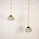 Pair of pearl glass pendant lamps
