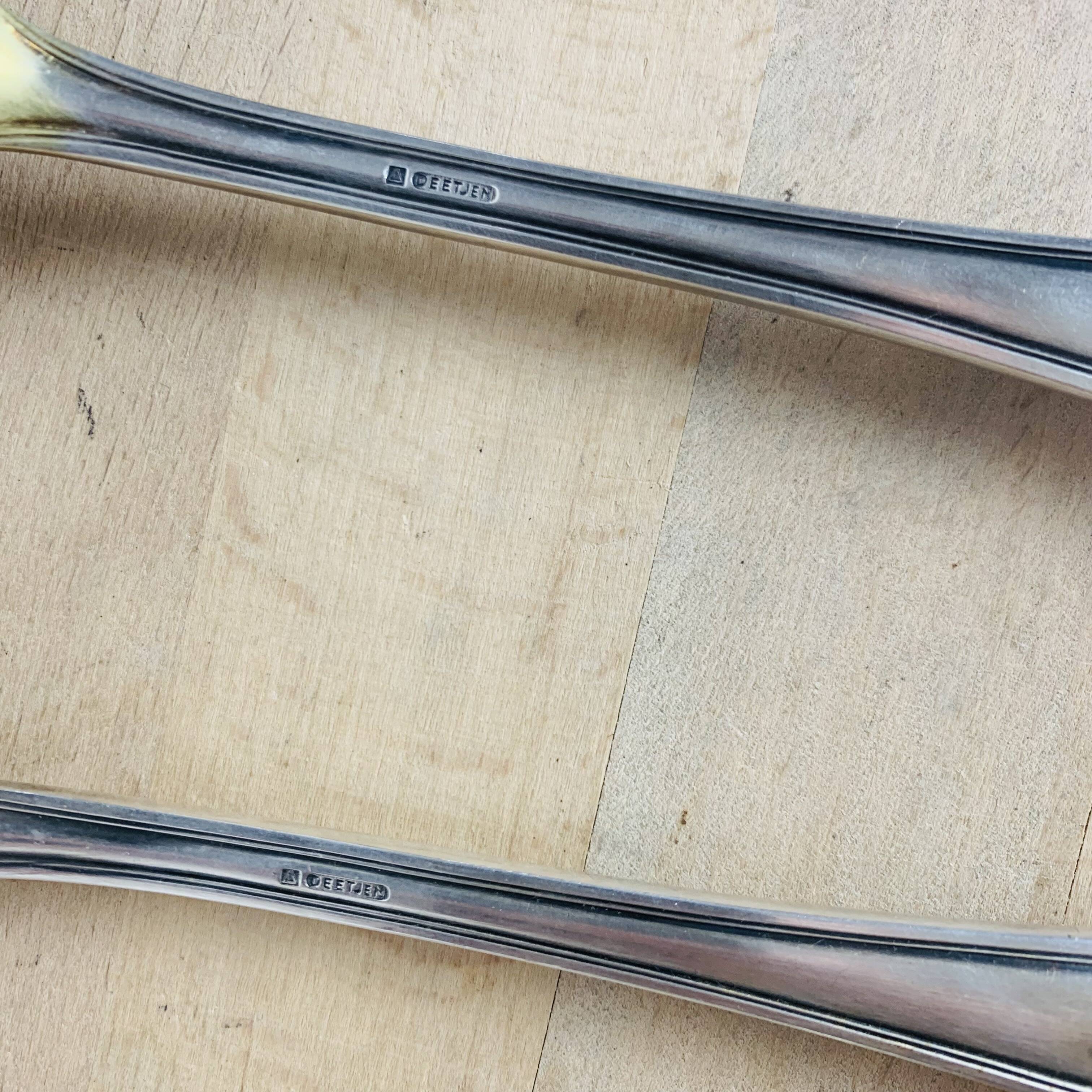 Deetjen silver metal cutlery set 39 pieces and 24 stainless steel knives