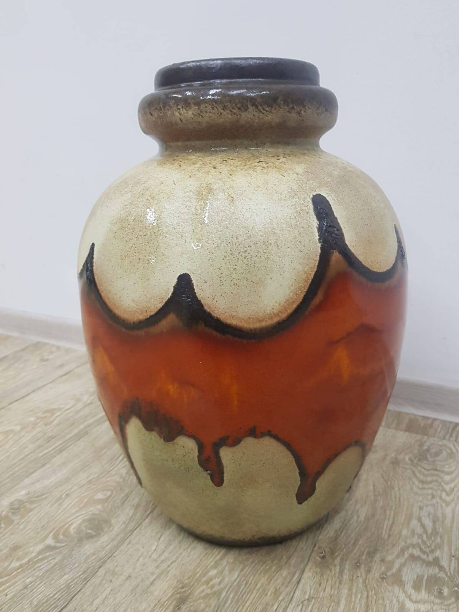 Vintage Scheurich ceramic vase, Germany, 1960s/1970s.
