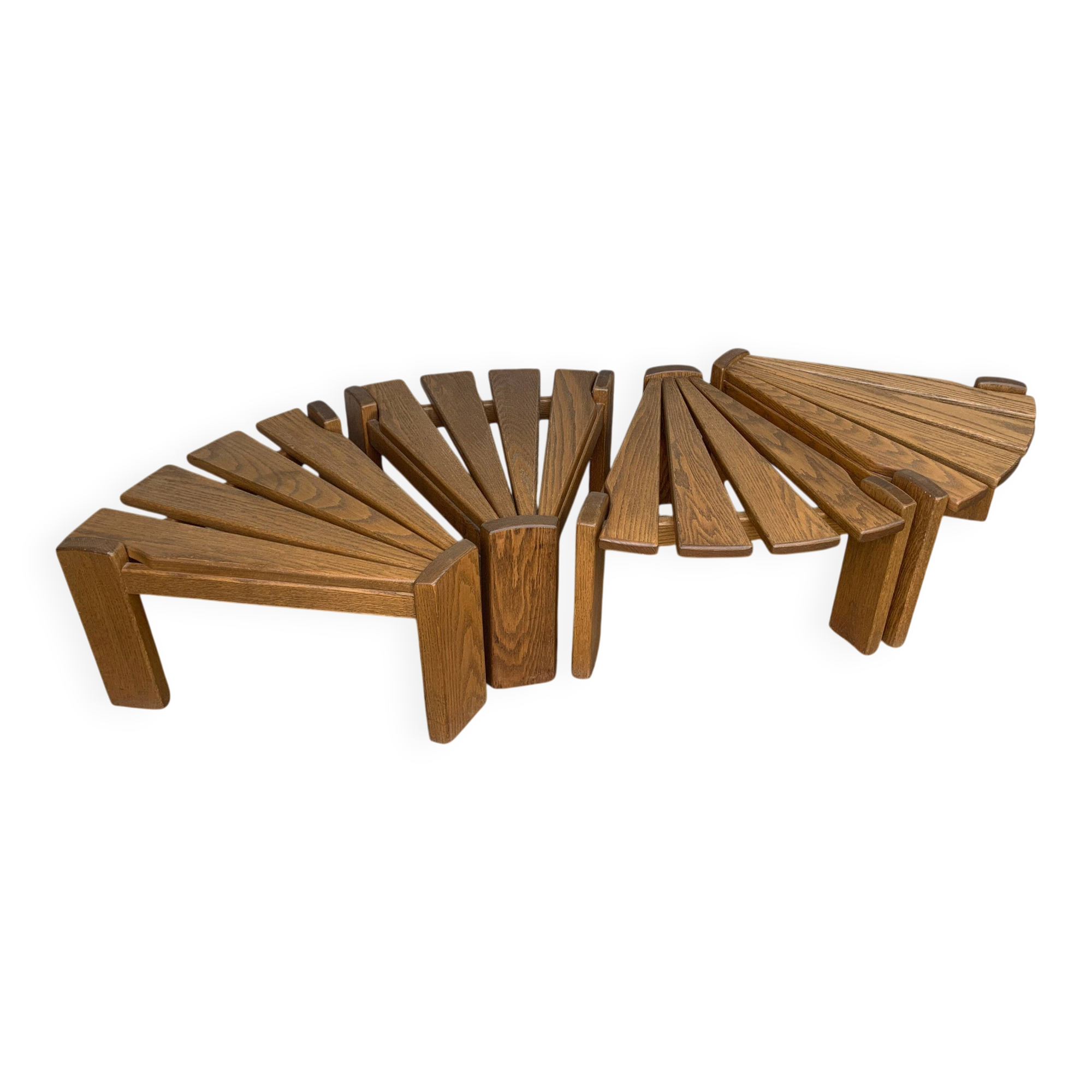 Set of 4 brutalist side tables by Radboud Dittmann, Dittmann & Co. 1970