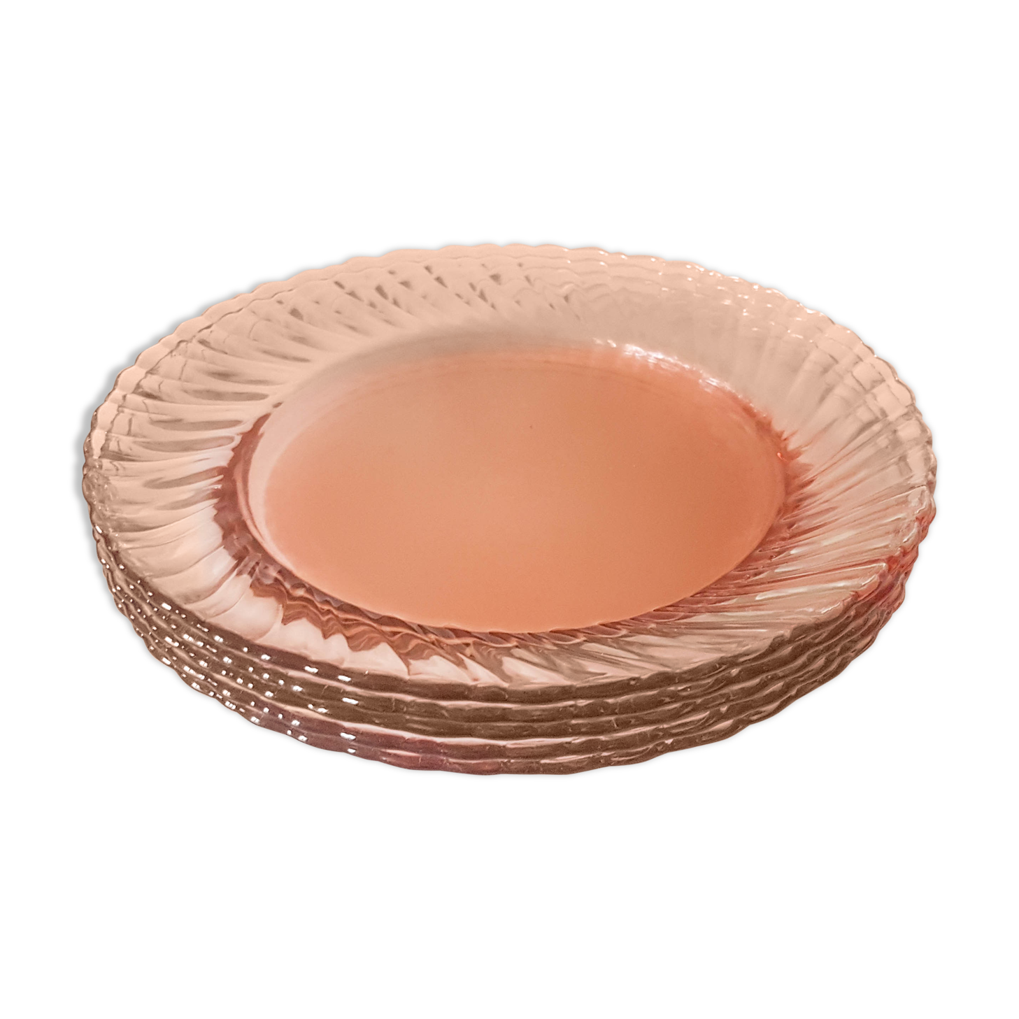 Lot 6 Large Plates Plates Pink Rosaline Service Arcoroc Luminarc Selency