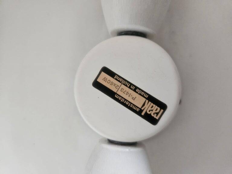 Set of three large rare midcentury flush mounts Alliance, RAAK, 1970