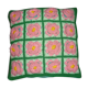Cushion hook green pink yellow 40x40