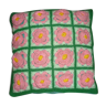 Cushion hook green pink yellow 40x40