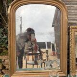 Old gilded mirror Louis Philippe style, 80x57 cm