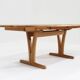 Vintage Danish extendable dining table solid wood Holstebro Mobilfabrik