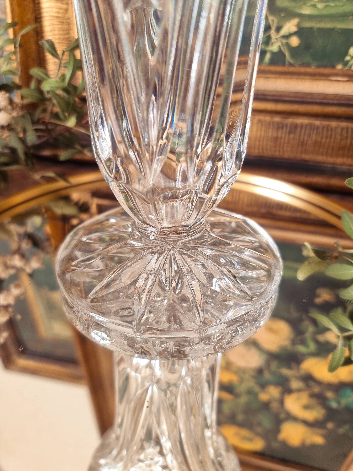 Cut crystal vase