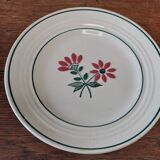 Paire d'assiettes dessert en faïence céranord modèle Gigi