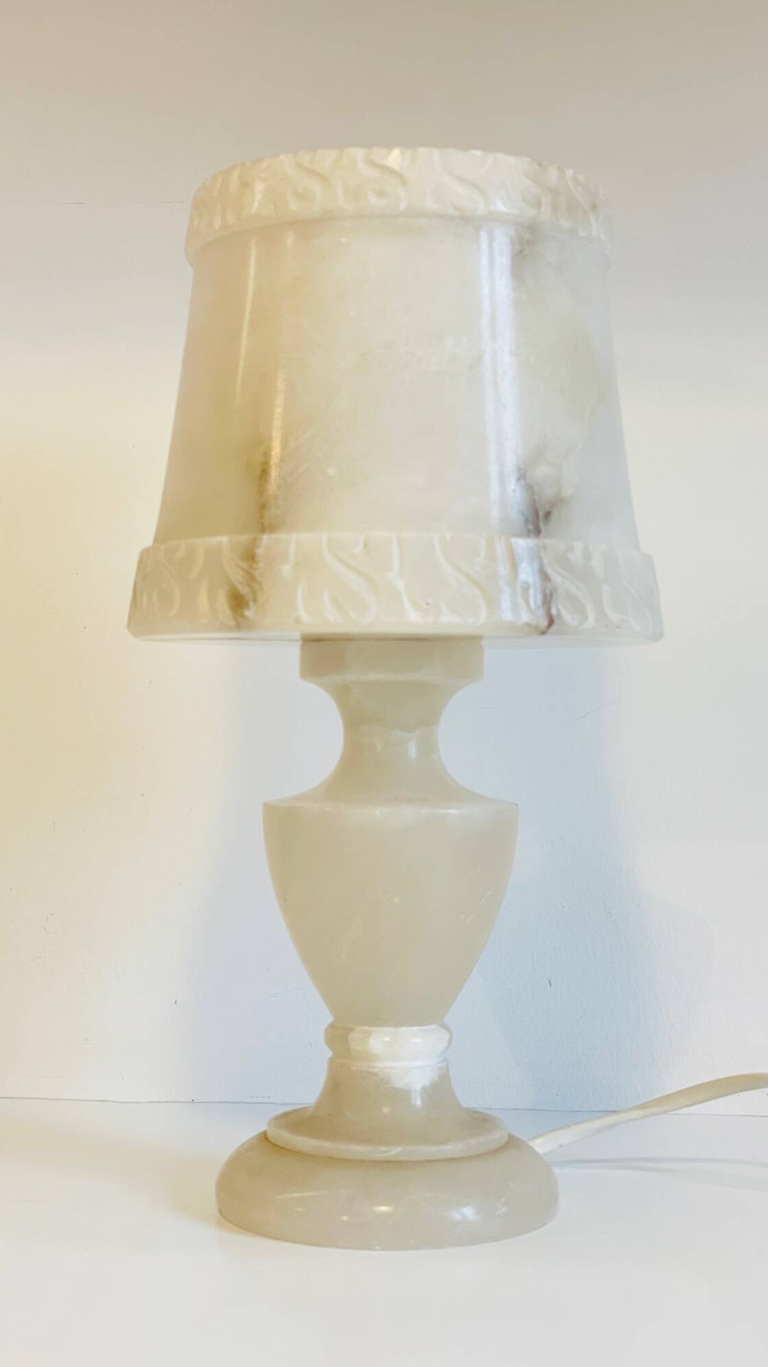 ALABASTER Marble Lamp 1970s