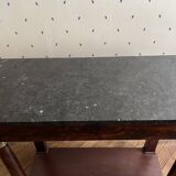 Console style empire walnut and marble