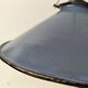 Pair of blue enameled sheet metal pendant lights