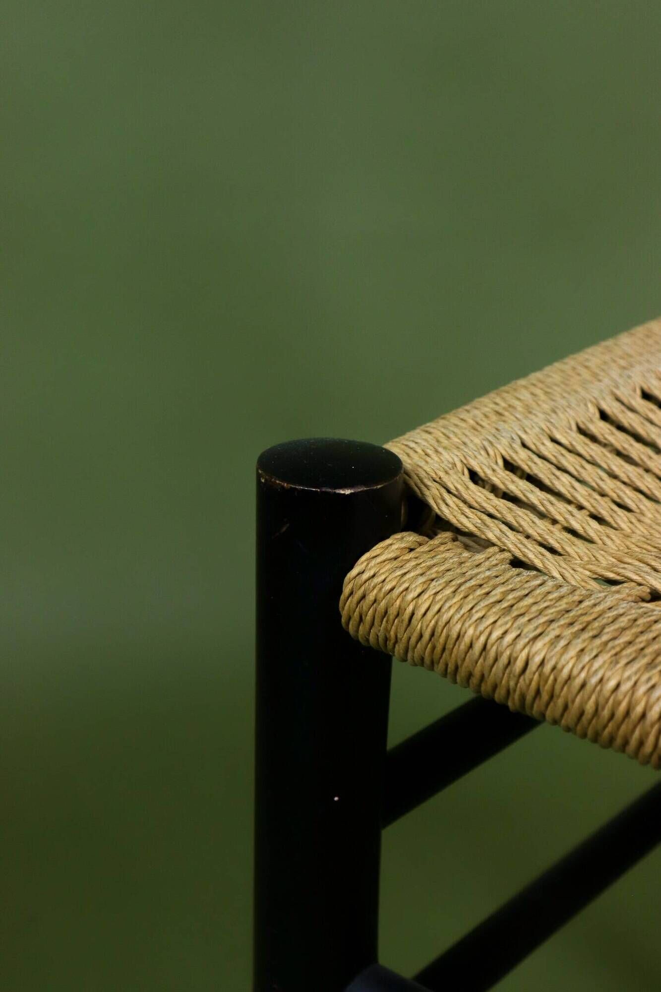 Vintage Italian cord chair from the 1960s by Gio Ponti.