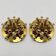Set of 2 Amazing Golden Sputnik Wall or Flush Lamps by Cosack