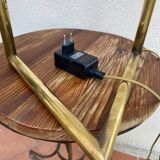maison Charles brass and chrome designer lamp "linea model"