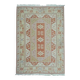 1970s Vintage Turkish Handmade Wool & Cotton Orange Area Rug 254x358