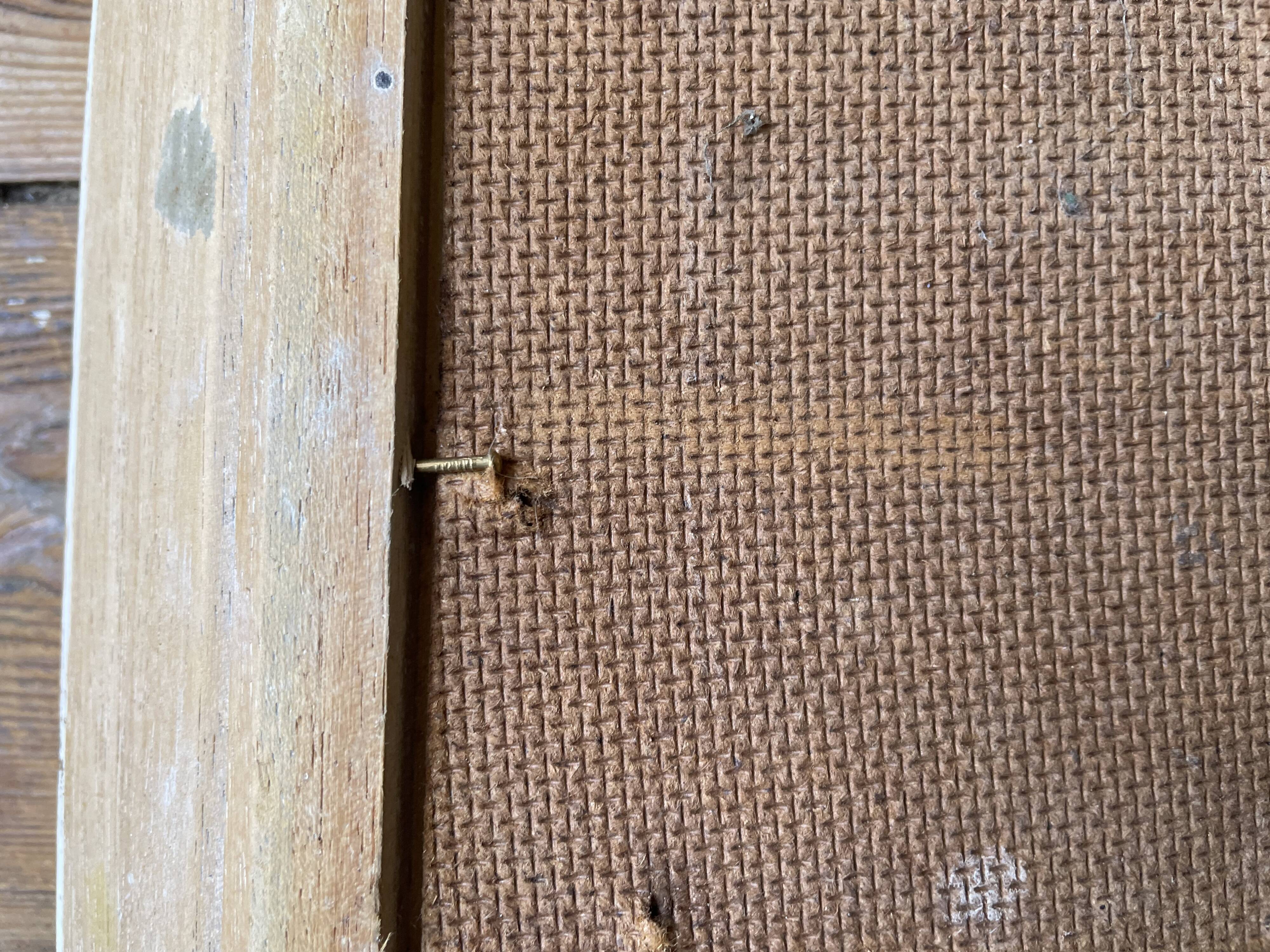 Antique painting of a forest landscape signed S.Gautier