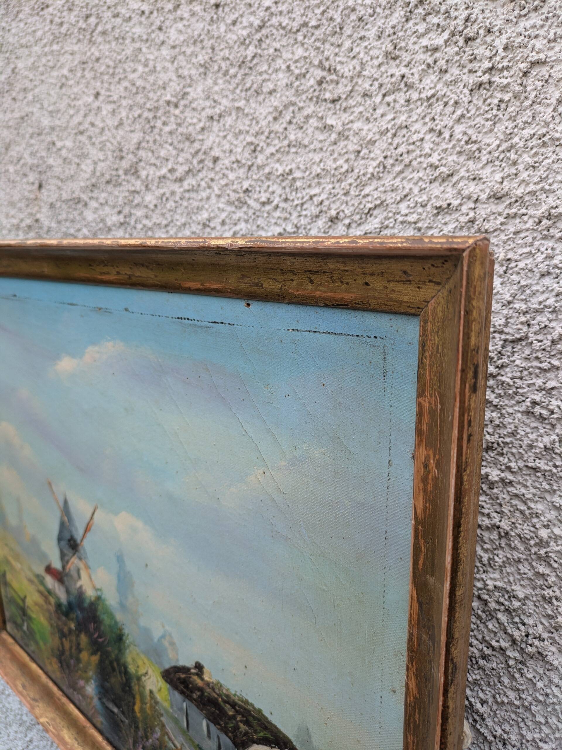 Oil on canvas, old painting