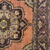 Distressed Turkish Runner 393x81 cm wool Vintage Tribal Rug