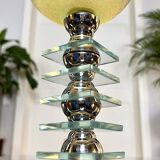 Art Deco Lamp with Glass Plates - Mirror - Globe - Vintage Lighting