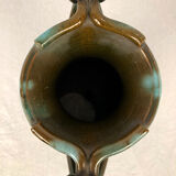 Clément Massier Golfe Juan vase with braided handles in glazed earthenware