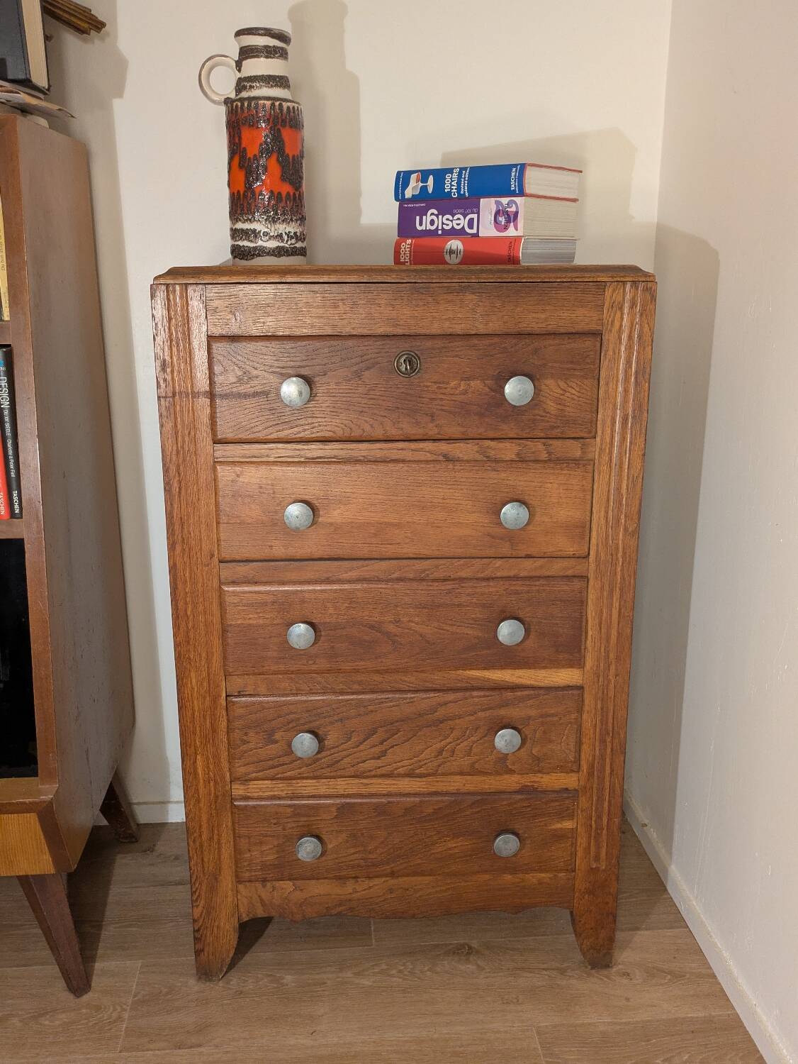 Art Deco chest of drawers 1940 vintage