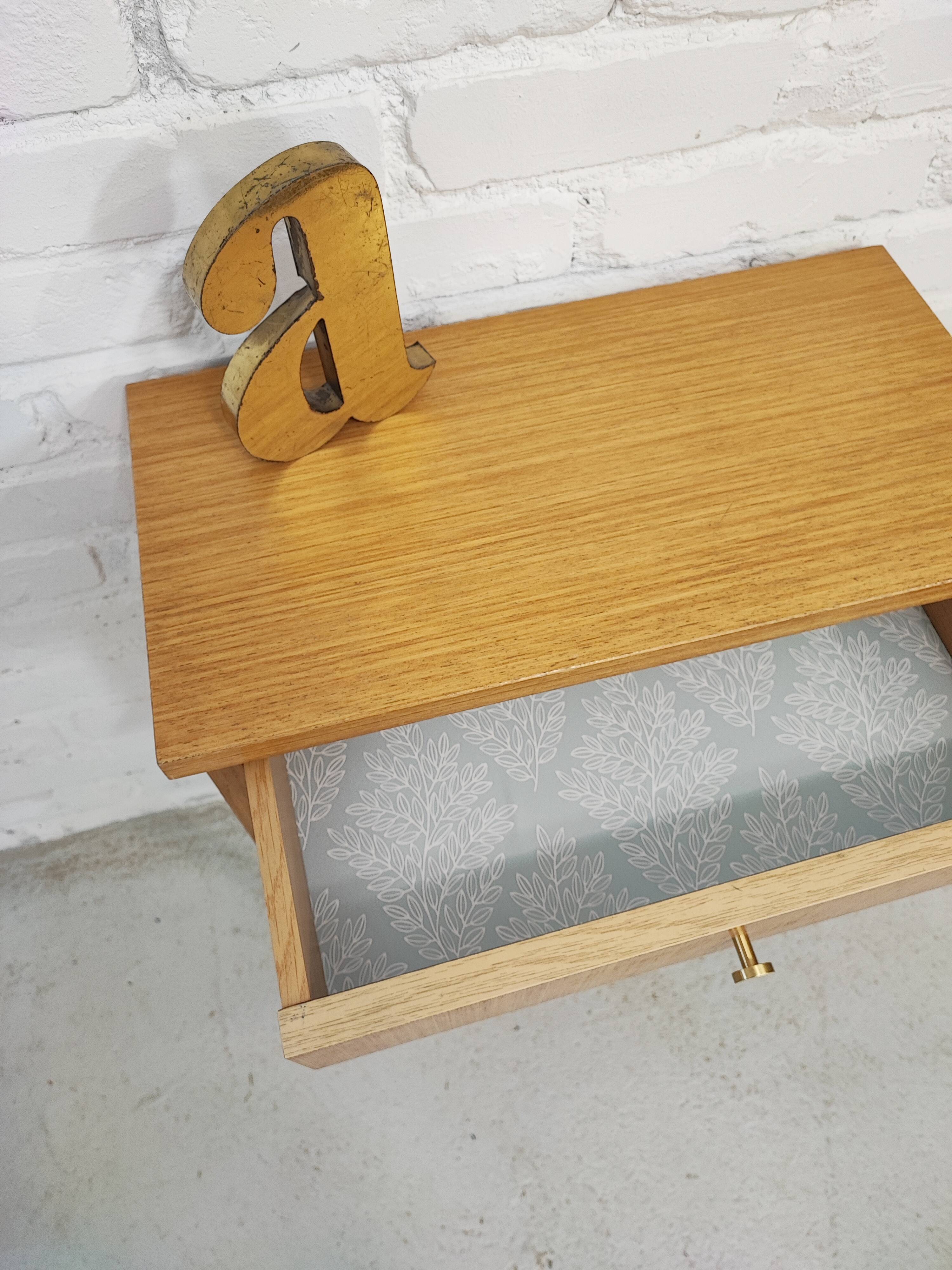 Vintage bedside table legs compass