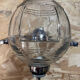 Old glass and metal liquid soap dispenser