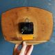 Vintage formica clock silent trapezoid wall clock "Bayard noir"