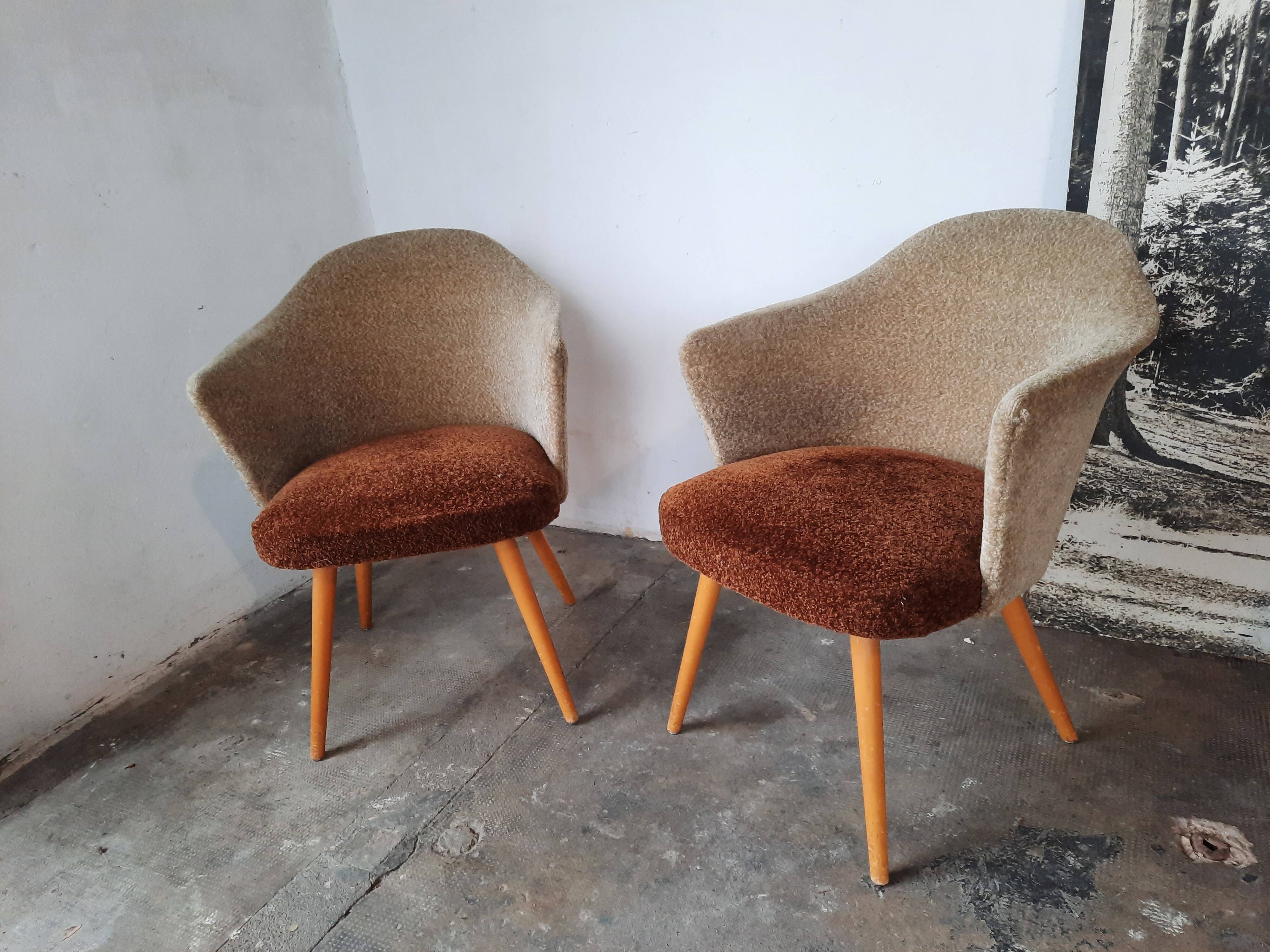 2 armchairs published by Thonet, 1960