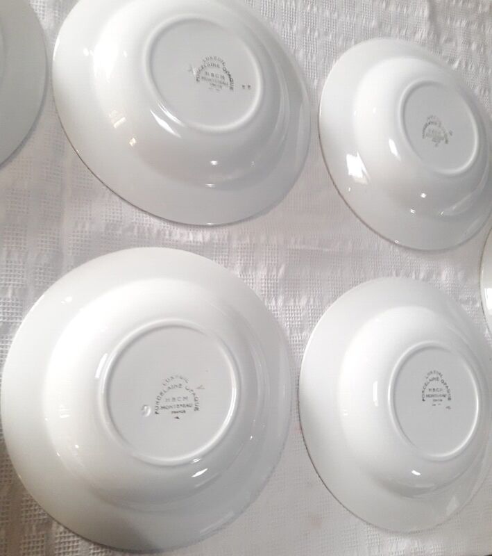 9 hollow plates Luxeuil HBCM flowers and foliage