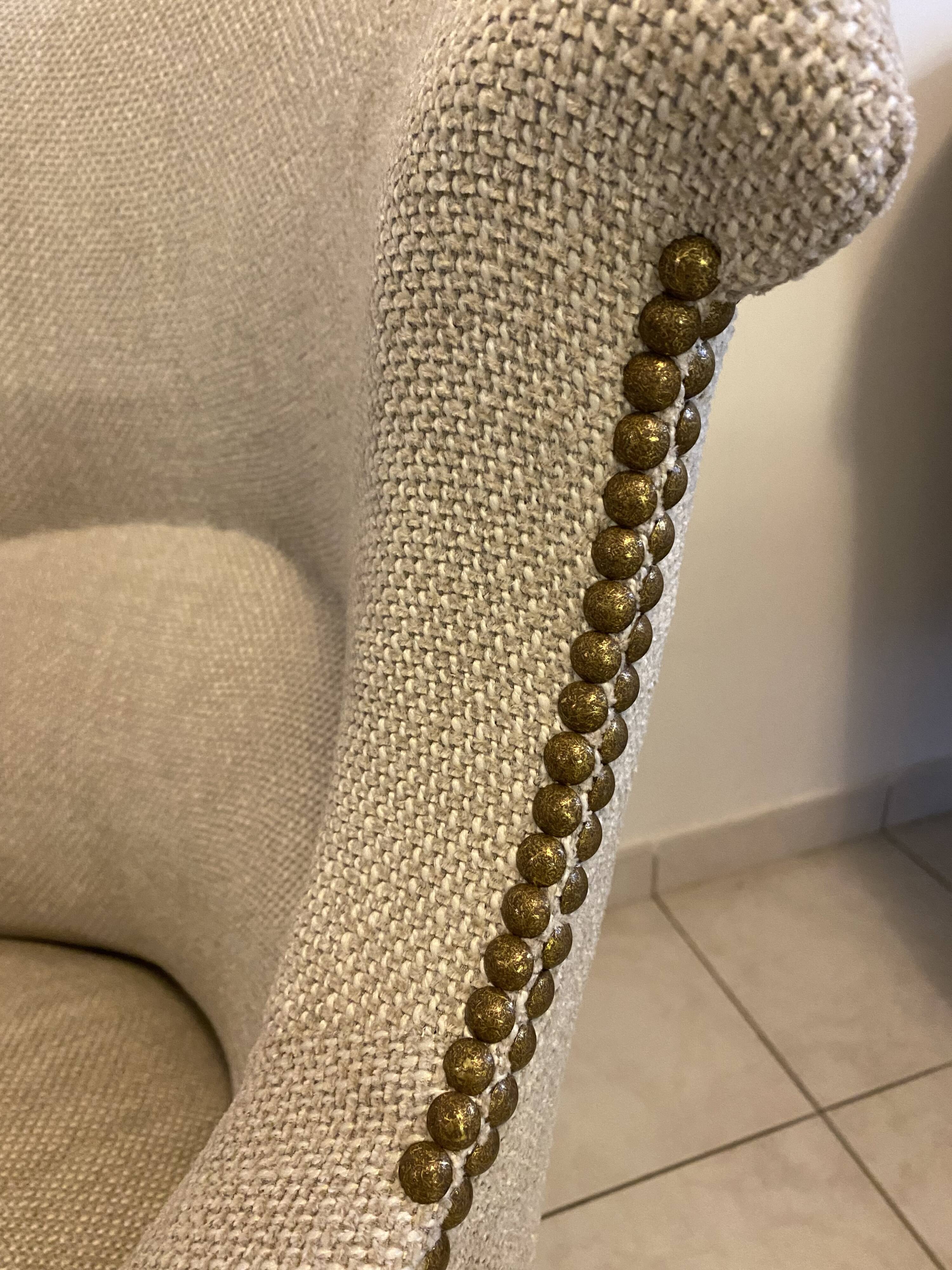 Fauteuil crapaud ancien restauré