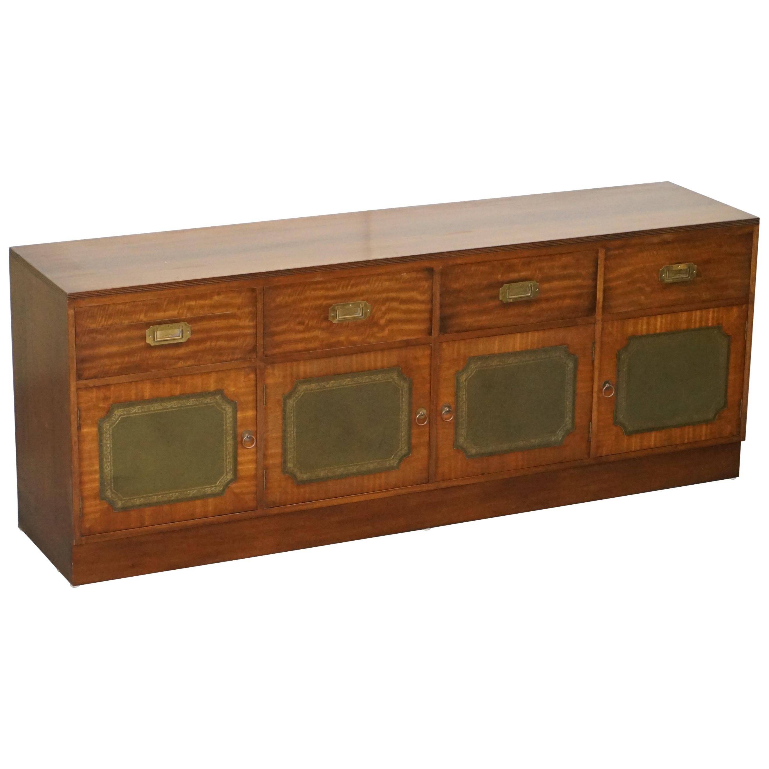 Military buffet Harrods in flame mahogany and leather