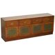 Military buffet Harrods in flame mahogany and leather