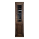 Colonne vitrine rustique en chêne massif
