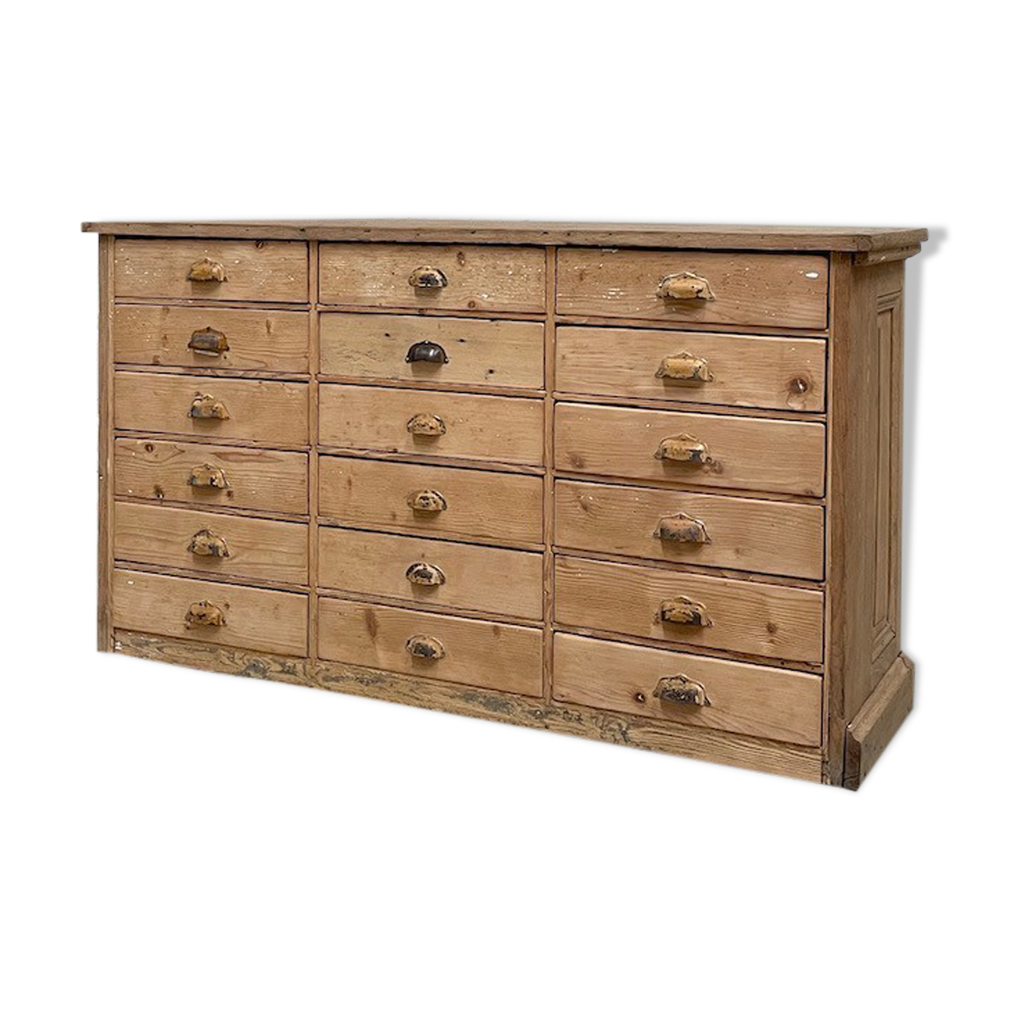 Bank store counter with drawers, circa 1900.