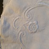 Hand-embroidered oval placemat