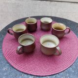 Set of 6 stoneware coffee cups