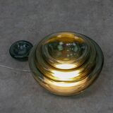 Lampe de table vintage italienne Cascade en verre fumé, années 1970