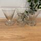Set de 4 verres à vin blanc en verre gravé