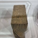 Mehitabel McGuire Twisted Pedestal Bamboo Dining Table MidCentury Boho 1970