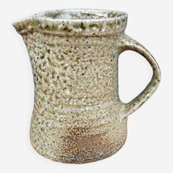 glazed stoneware pitcher