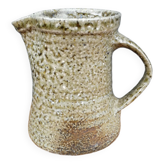 glazed stoneware pitcher