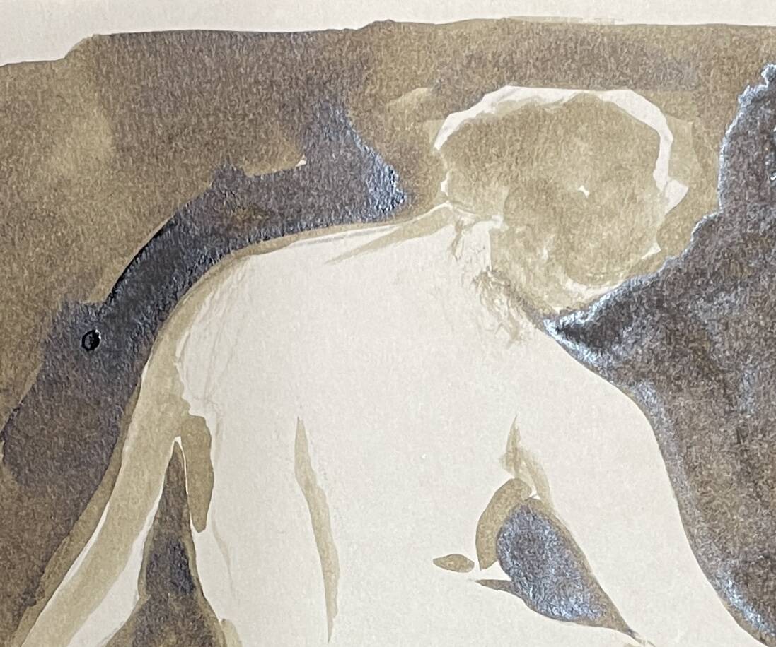 Painting signed in Chinese ink “female back”
