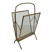 Bronze and brass faux-bamboo magazine rack by the Baguès house.