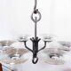 Art deco iron and glass candlestick by erik höglund