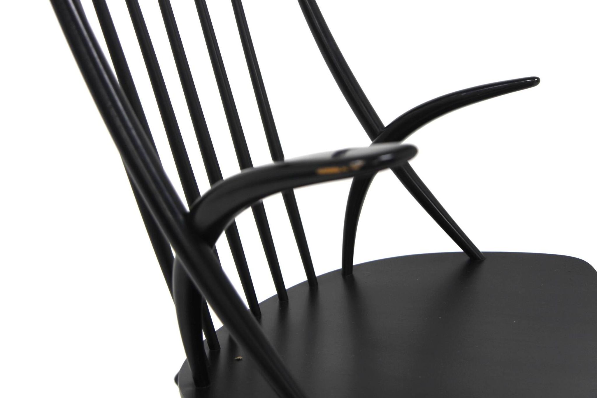 Rocking-chair en hêtre, Illum Wikkelsø, N. Eilersen, Danemark, 1960